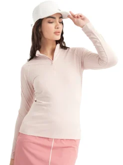 Calvin Klein Jumpers|Womens San Marco's 1/4-Zip - Shell Pink