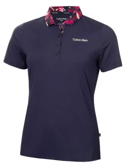 Calvin Klein Shirts|Womens Vesey Short Sleeve Polo - Navy