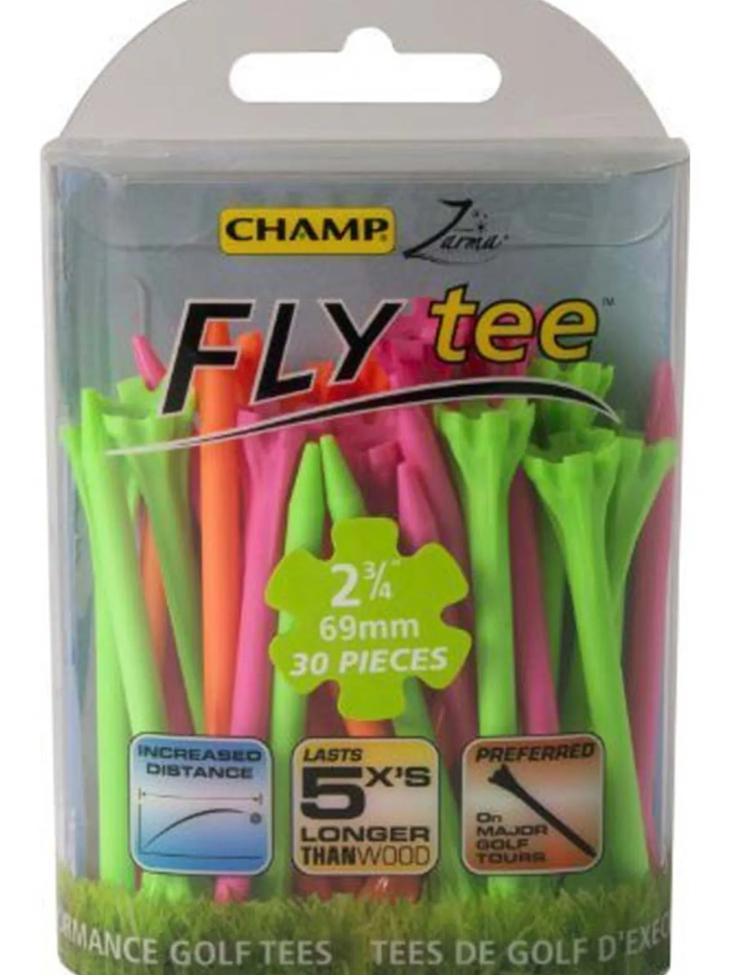 CHAMP Tees|Neon Fly Tees 30 Pack 2.75 Inch Mixed