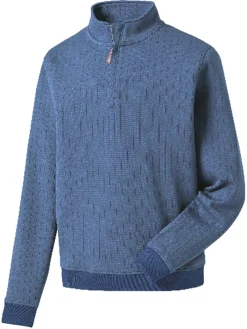 FootJoy Jumpers|Drop Needle Pullover - Twilight Blue