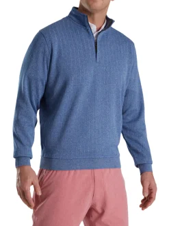 FootJoy Jumpers|Drop Needle Pullover - Twilight Blue