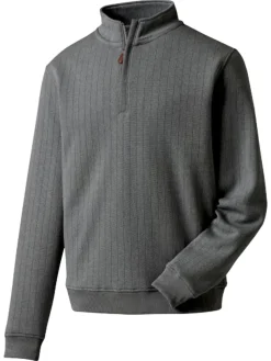 FootJoy Jumpers|Drop Needle Pullover - Heather Charcoal