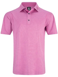 FootJoy Shirts|Heather Stripe Lisle Polo Shirt - Pink
