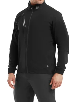 FootJoy Wind & Rain Wear|HydroKnit Rain Jacket - Black