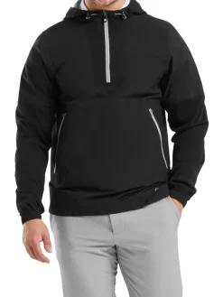 FootJoy Wind & Rain Wear|HydroLite X Rain Hoodie - Black