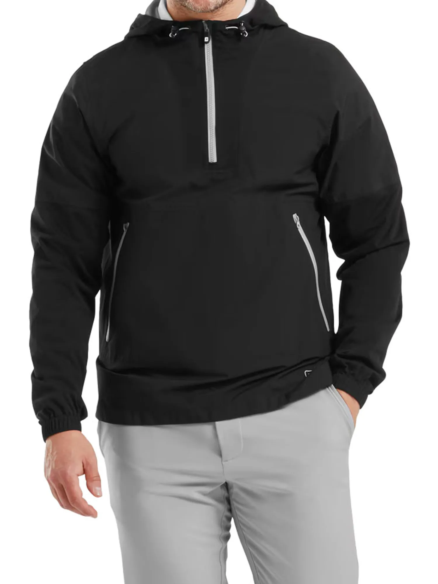 FootJoy Wind & Rain Wear|HydroLite X Rain Hoodie - Black