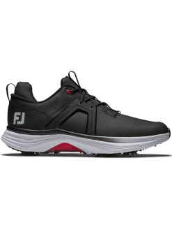 FootJoy Mens Golf Shoes|HyperFlex Golf Shoes - Black/White/Red