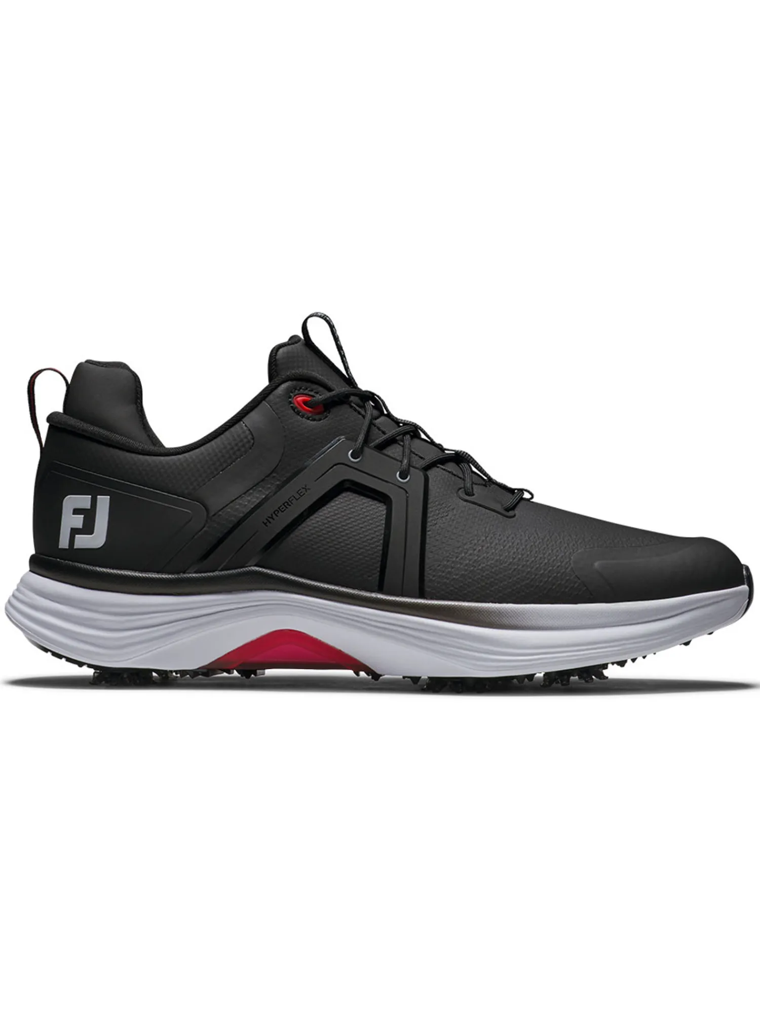 FootJoy Mens Golf Shoes|HyperFlex Golf Shoes - Black/White/Red