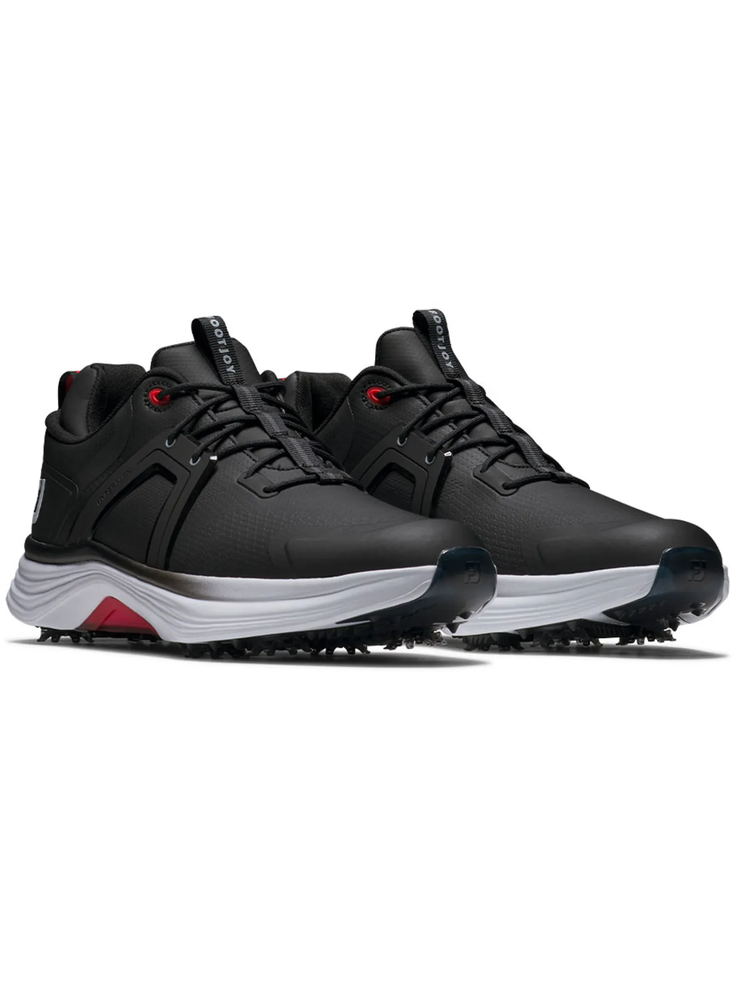 FootJoy Mens Golf Shoes|HyperFlex Golf Shoes - Black/White/Red