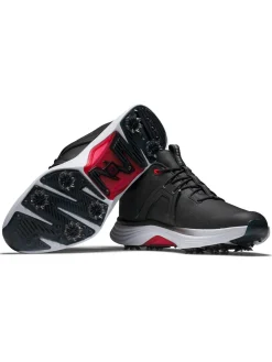 FootJoy Mens Golf Shoes|HyperFlex Golf Shoes - Black/White/Red