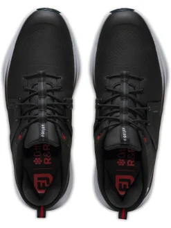 FootJoy Mens Golf Shoes|HyperFlex Golf Shoes - Black/White/Red