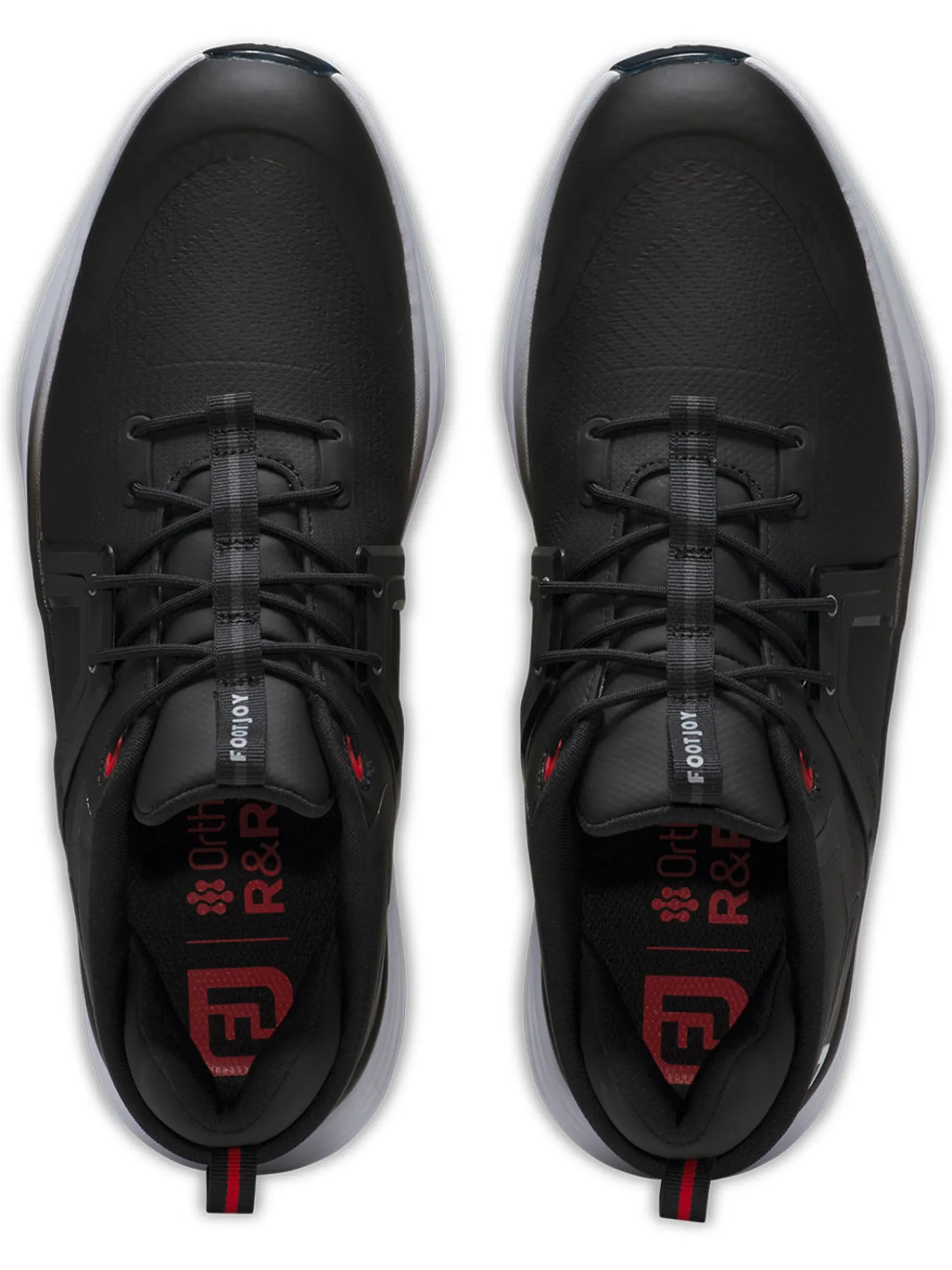 FootJoy Mens Golf Shoes|HyperFlex Golf Shoes - Black/White/Red