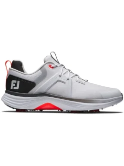 FootJoy Mens Golf Shoes|HyperFlex Golf Shoes - White/Black/Red