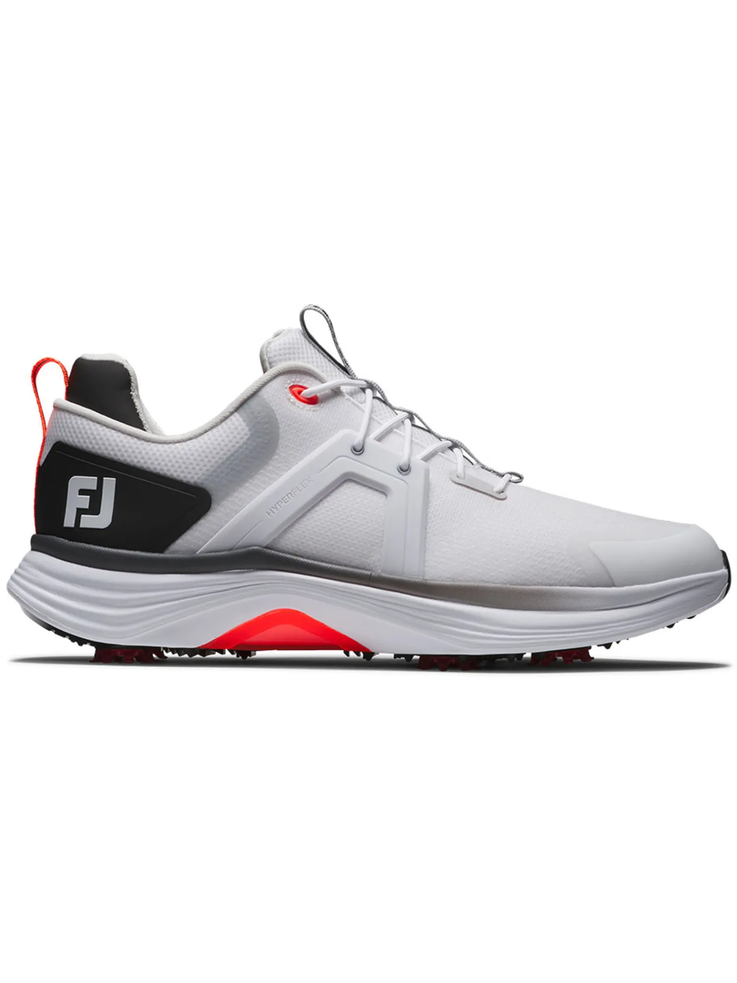 FootJoy Mens Golf Shoes|HyperFlex Golf Shoes - White/Black/Red