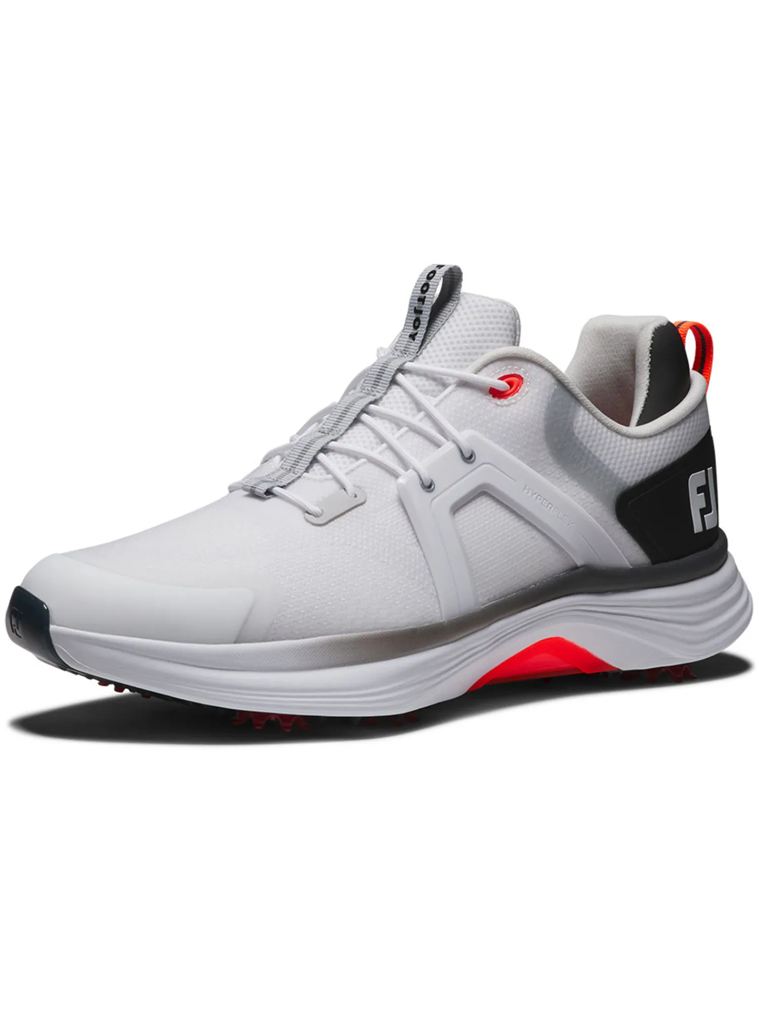 FootJoy Mens Golf Shoes|HyperFlex Golf Shoes - White/Black/Red