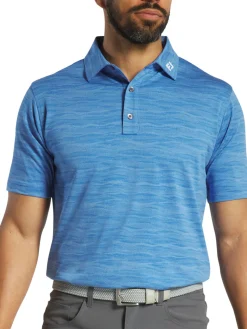 FootJoy Shirts|Jacquard Wave Polo Shirt - Blue