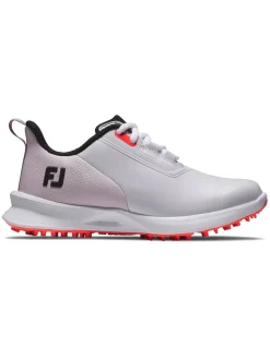 FootJoy Junior Golf Shoes|Junior Girls Fuel Golf Shoes - White/Pink/Coral