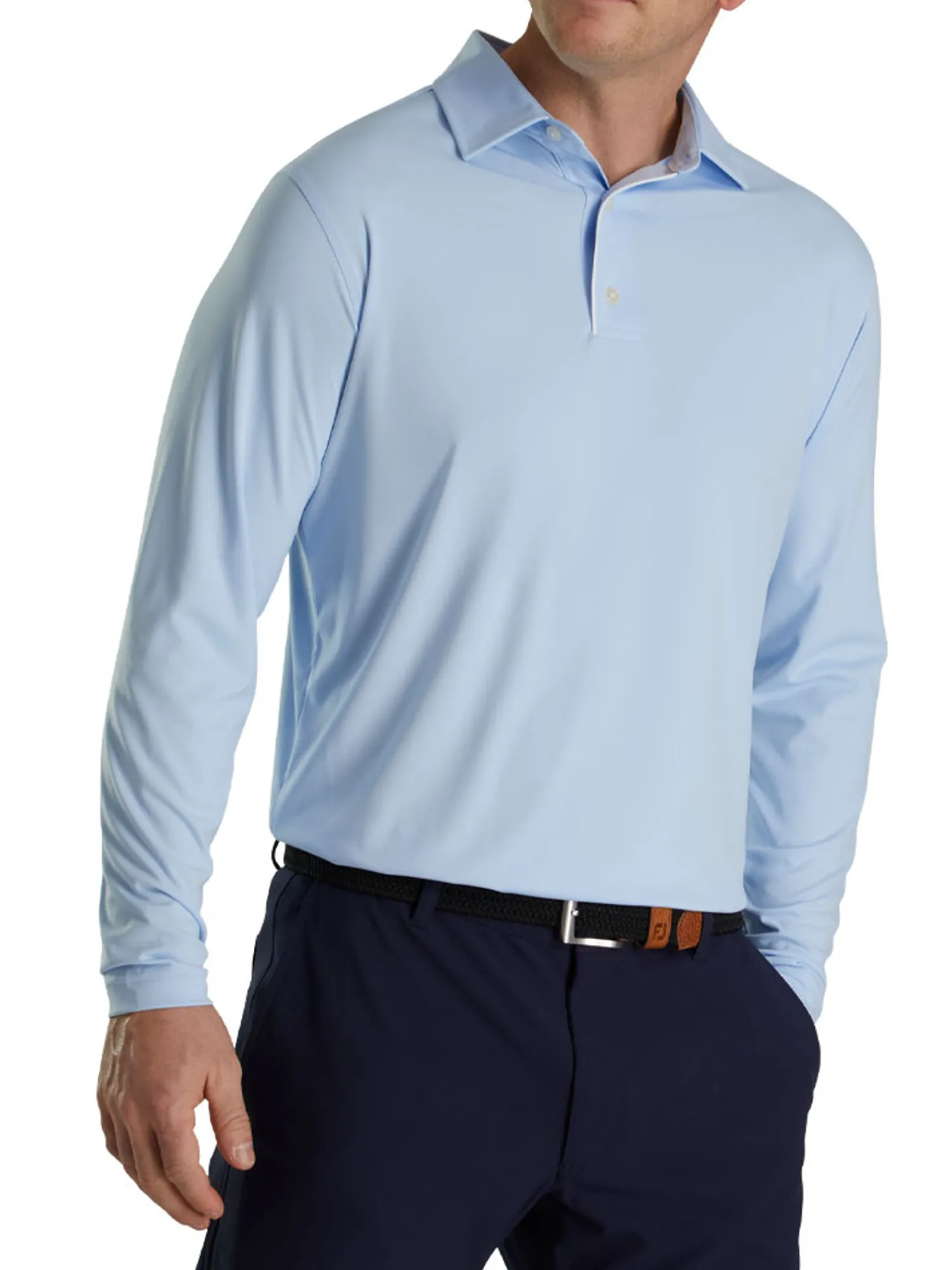 FootJoy Shirts|Long Sleeve Sun Protection Polo - Sky