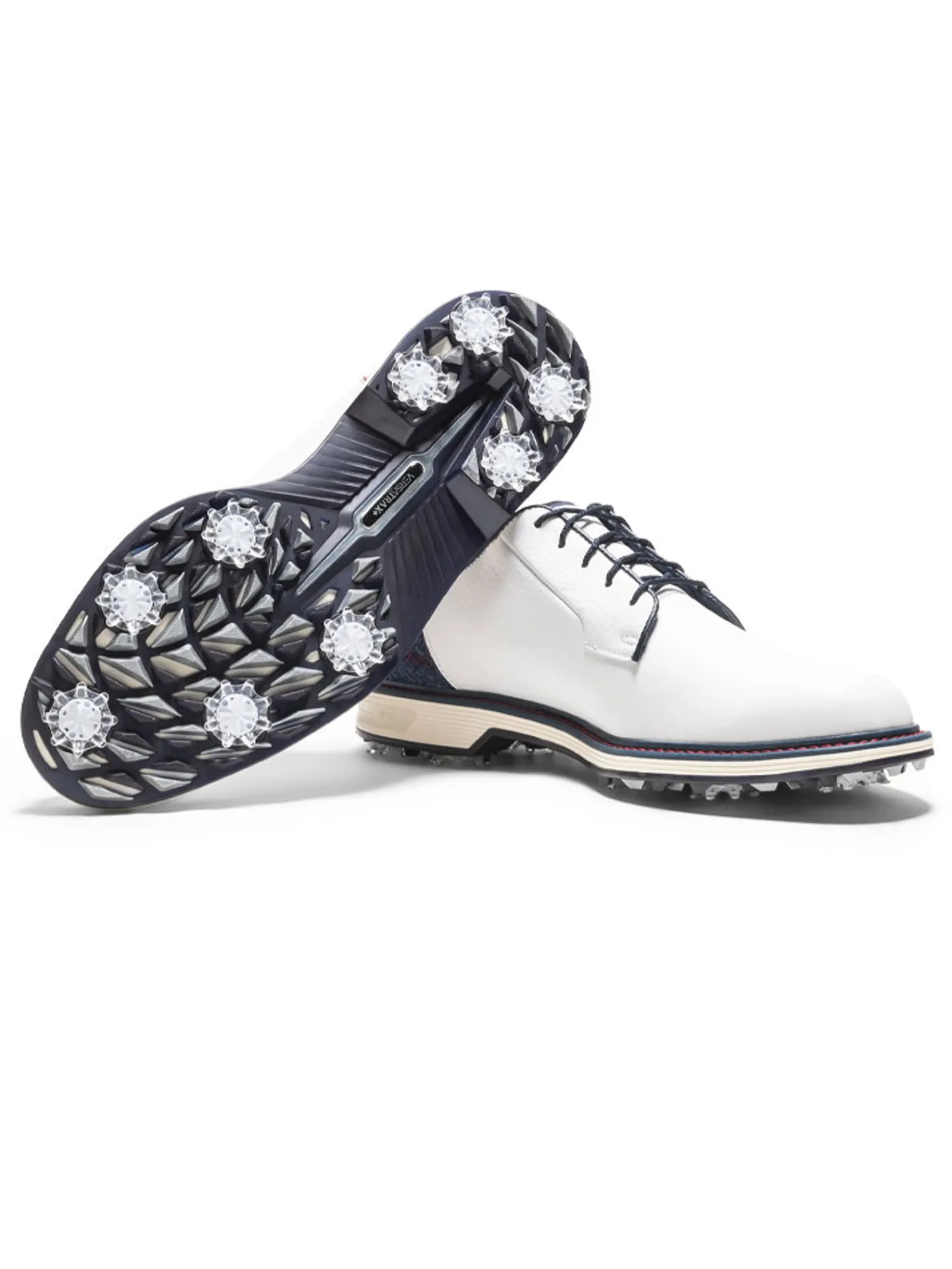 FootJoy Mens Golf Shoes|Premiere Series Harris Tweed Field Limited Golf Shoes - White/Navy