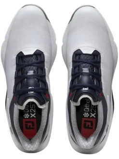 FootJoy Mens Golf Shoes|Pro SLX Golf Shoes - White/Navy/Red