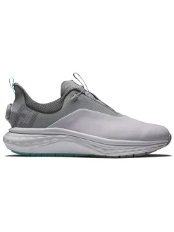 FootJoy Mens Golf Shoes|Quantum BOA Golf Shoes - White/Grey