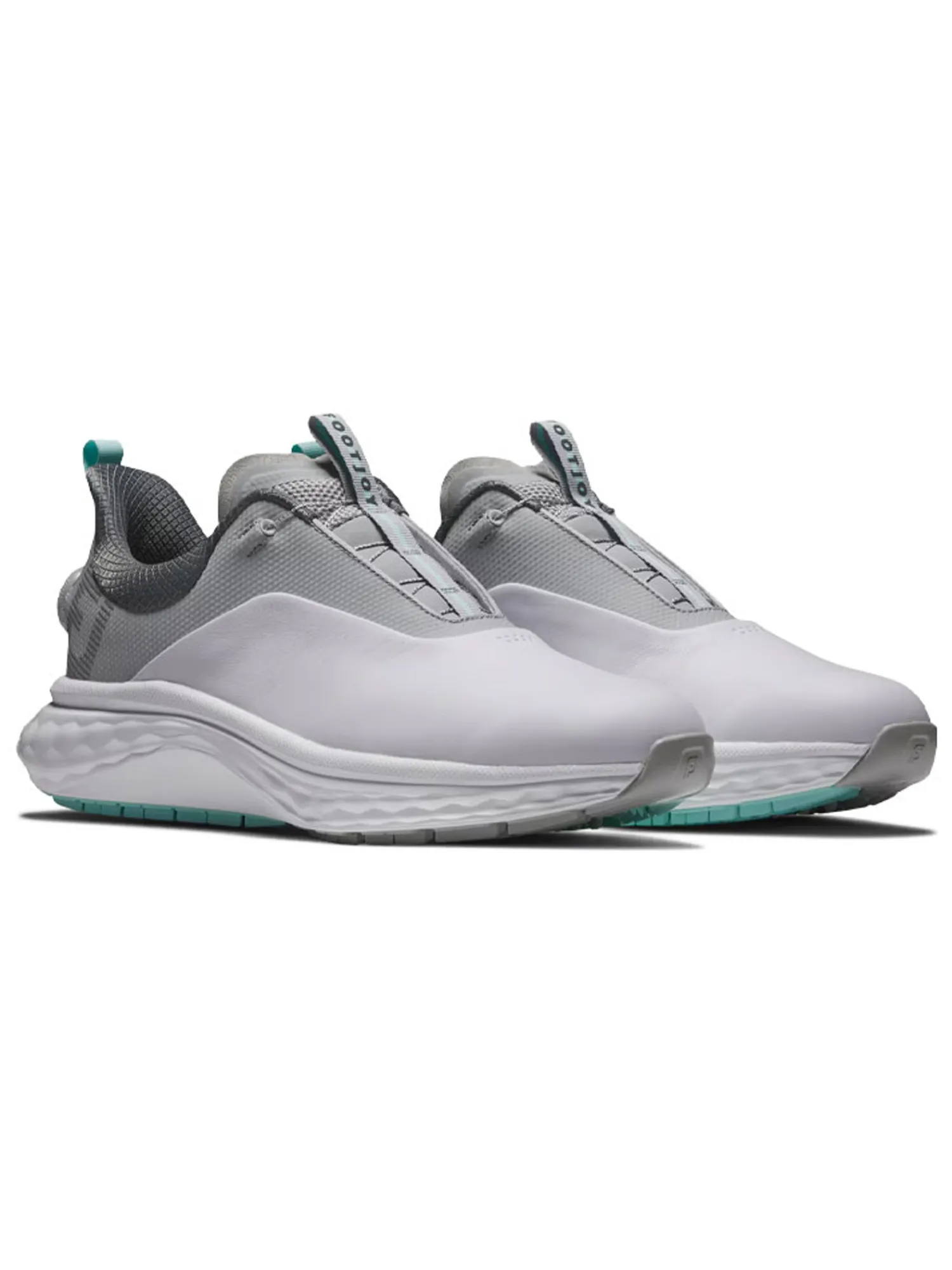 FootJoy Mens Golf Shoes|Quantum BOA Golf Shoes - White/Grey