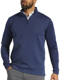 FootJoy Jumpers|Tonal Block Pullover (Athletic Fit) - Navy