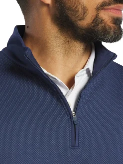FootJoy Jumpers|Tonal Block Pullover (Athletic Fit) - Navy