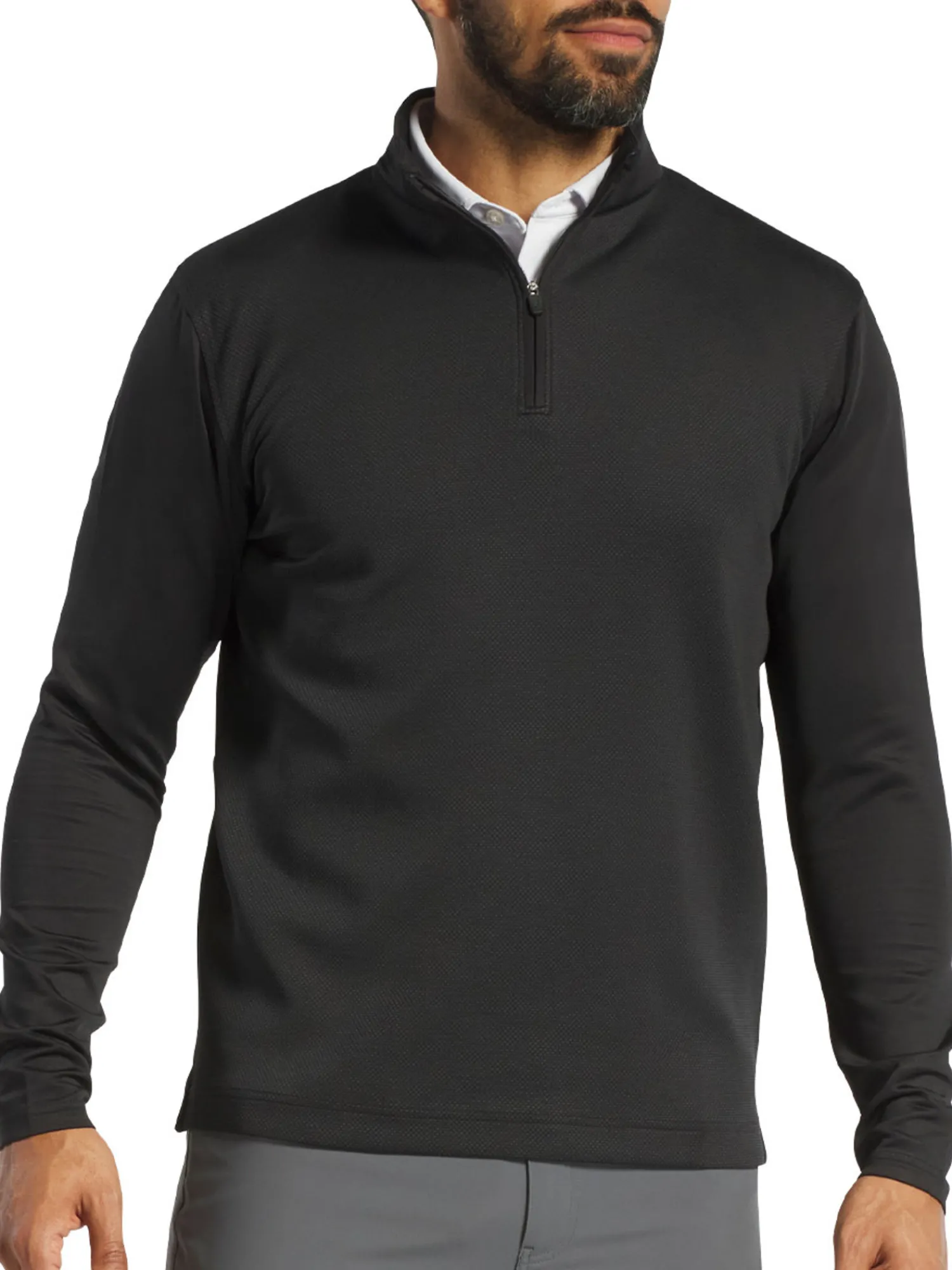 FootJoy Jumpers|Tonal Dot Block Midlayer (Athletic Fit) - Black