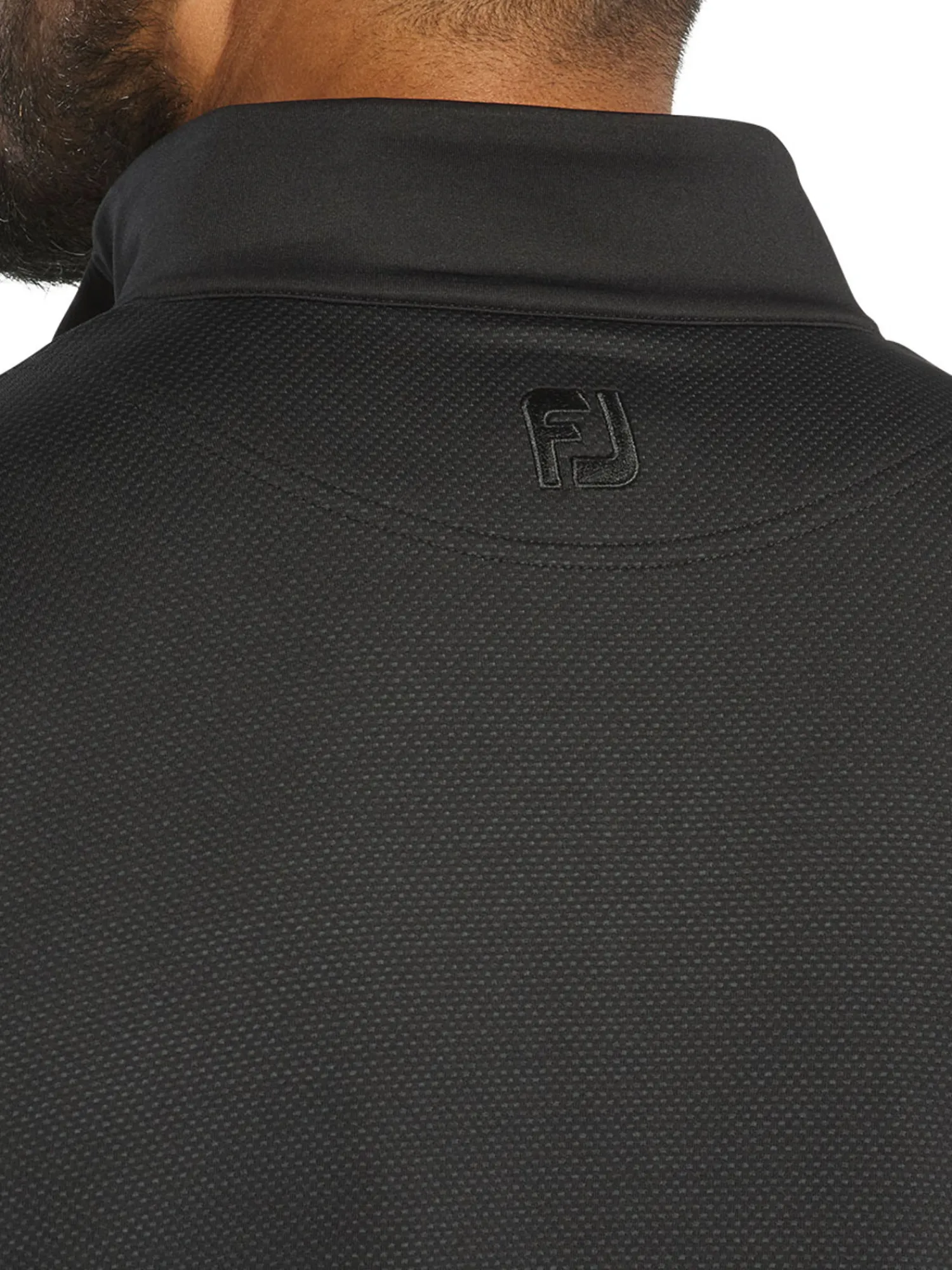 FootJoy Jumpers|Tonal Dot Block Midlayer (Athletic Fit) - Black