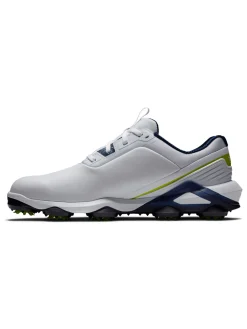 FootJoy Mens Golf Shoes|Tour Alpha Golf Shoes - White/Navy/Lime