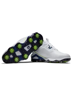FootJoy Mens Golf Shoes|Tour Alpha Golf Shoes - White/Navy/Lime