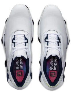 FootJoy Mens Golf Shoes|Tour Alpha Golf Shoes - White/Navy/Lime