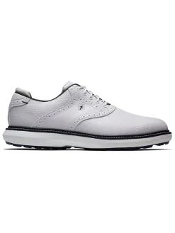 FootJoy Mens Golf Shoes|Traditions Spikeless Golf Shoes - White