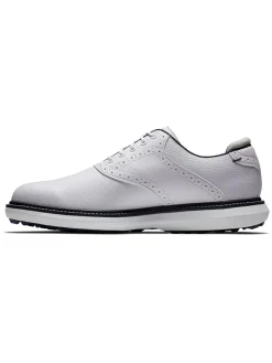 FootJoy Mens Golf Shoes|Traditions Spikeless Golf Shoes - White