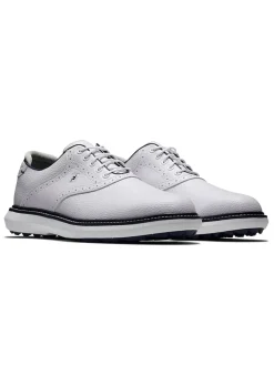 FootJoy Mens Golf Shoes|Traditions Spikeless Golf Shoes - White