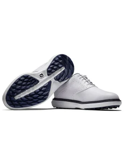 FootJoy Mens Golf Shoes|Traditions Spikeless Golf Shoes - White