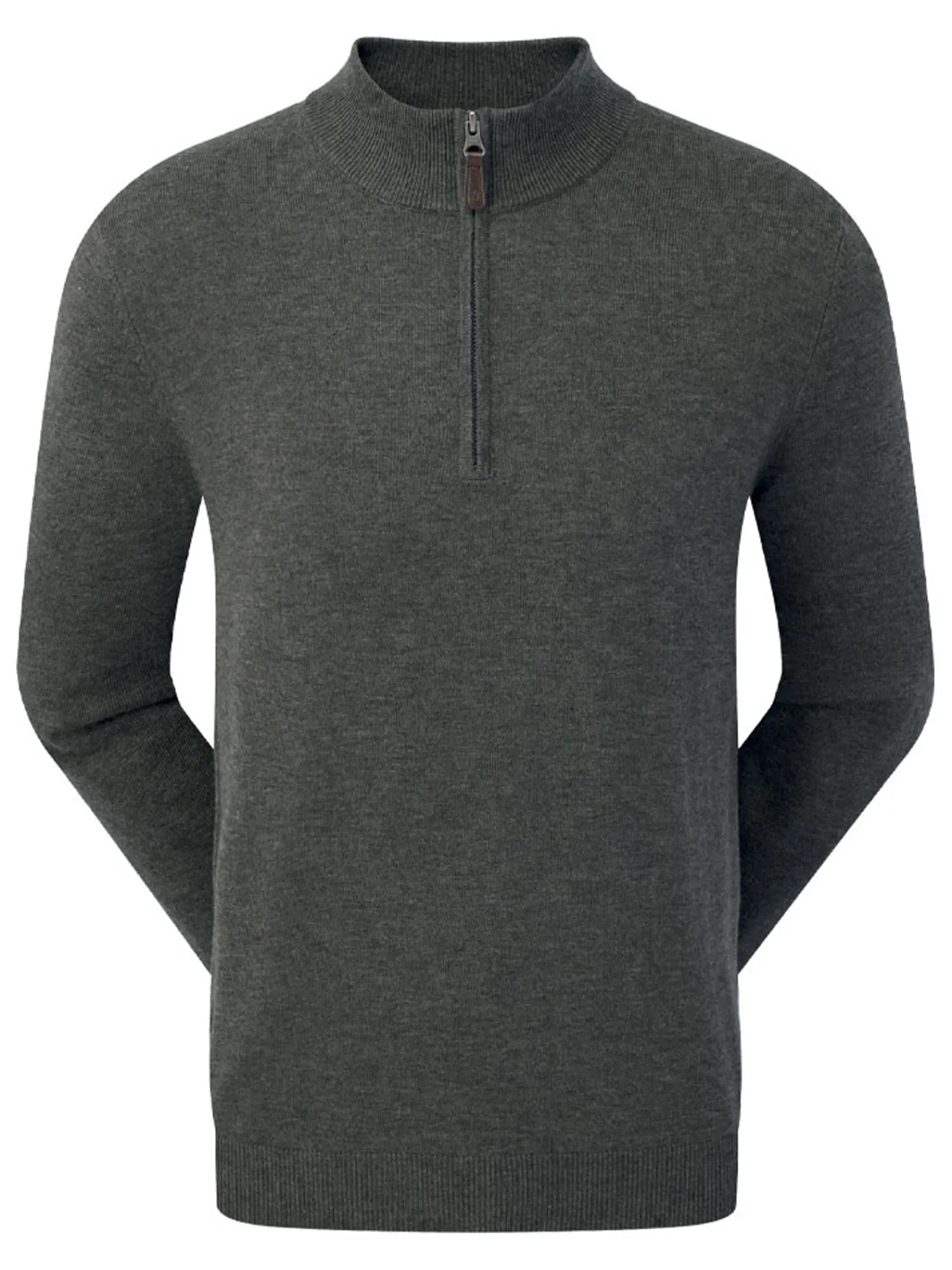 FootJoy Jumpers|Wool Blend 1/2 Zip Pullover - Heather Charcoal