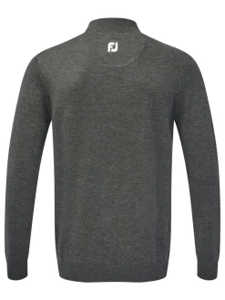 FootJoy Jumpers|Wool Blend 1/2 Zip Pullover - Heather Charcoal