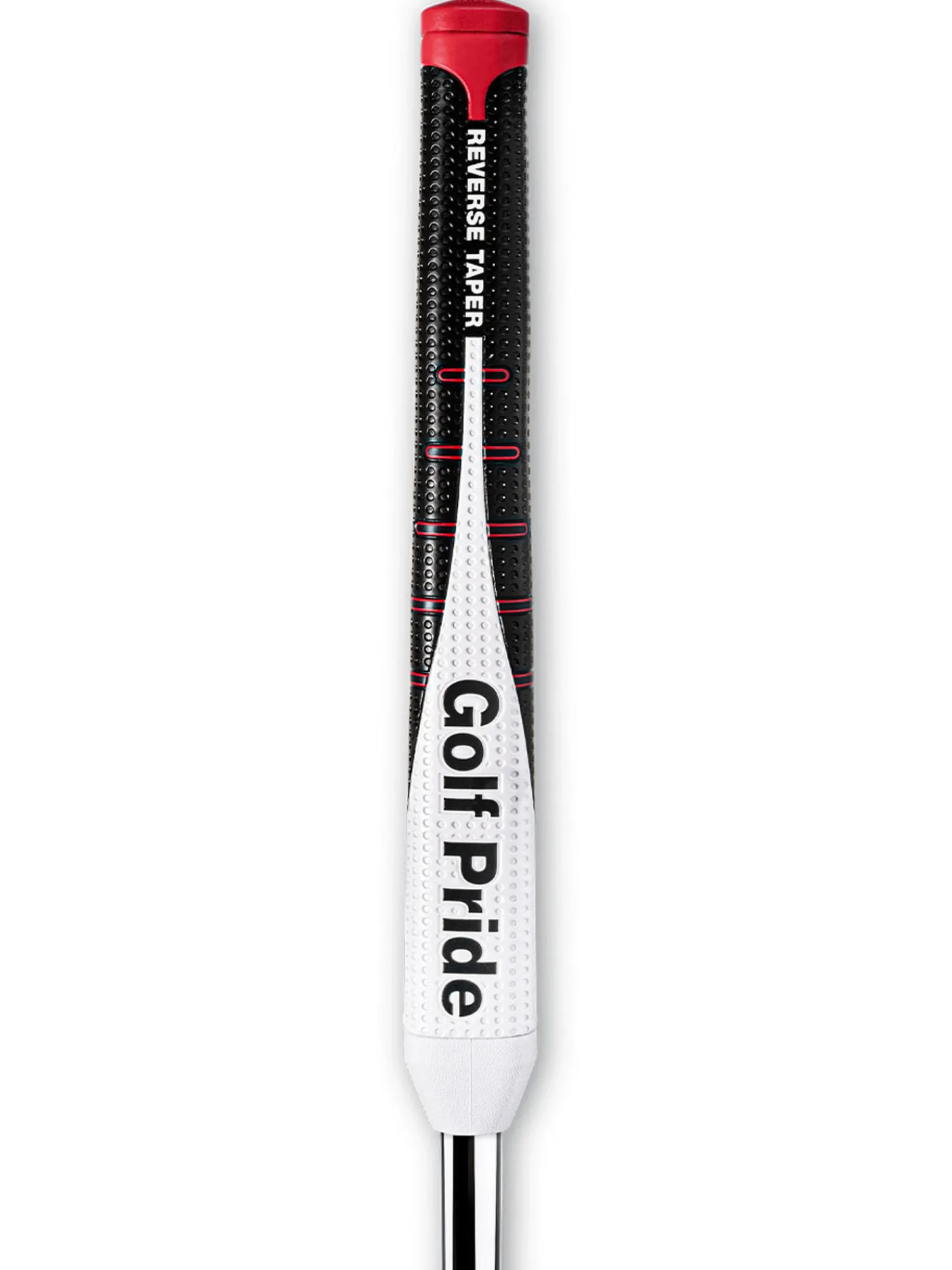 Golf Pride Putter Grips|Reverse Taper Pistol Putter Grip - Back/White Black/White