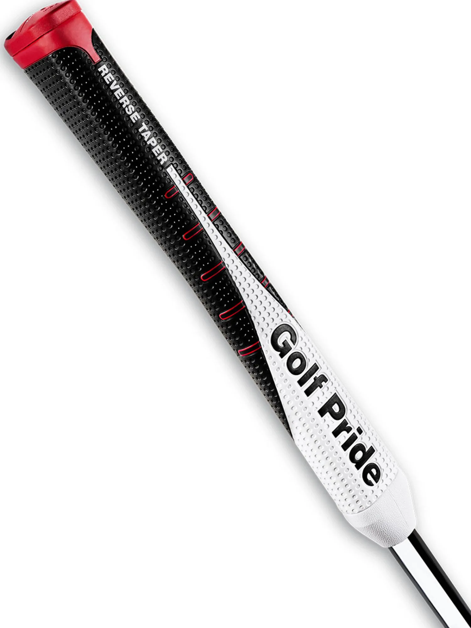 Golf Pride Putter Grips|Reverse Taper Pistol Putter Grip - Back/White Black/White