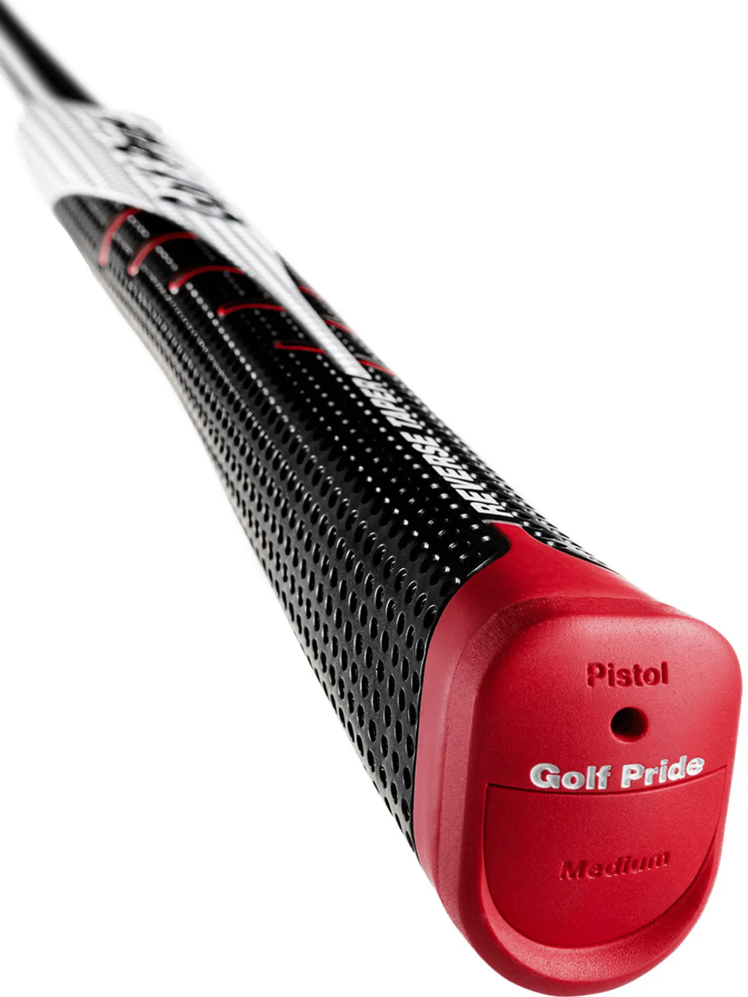Golf Pride Putter Grips|Reverse Taper Pistol Putter Grip - Back/White Black/White