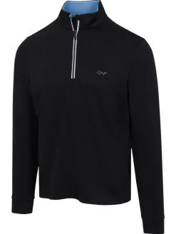 Greg Norman Clearance Clothing|1/4 Zip Pullover - Black