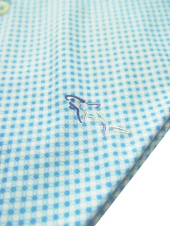 Greg Norman Clearance Clothing|ML75 Diamond Print Polo - Cool Aqua