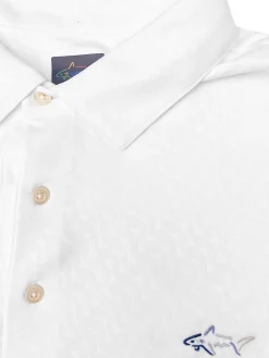 Greg Norman Clearance Clothing|ML75 Geo Embossed Polo - White