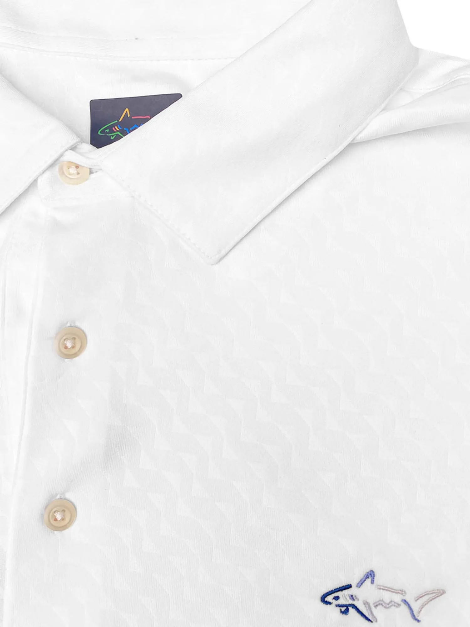 Greg Norman Clearance Clothing|ML75 Geo Embossed Polo - White