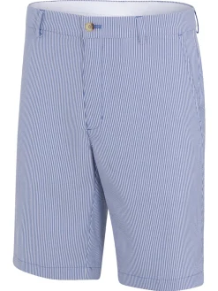 Greg Norman Clearance Clothing|Seersucker Stripe 9.5" Short - Maritime/White
