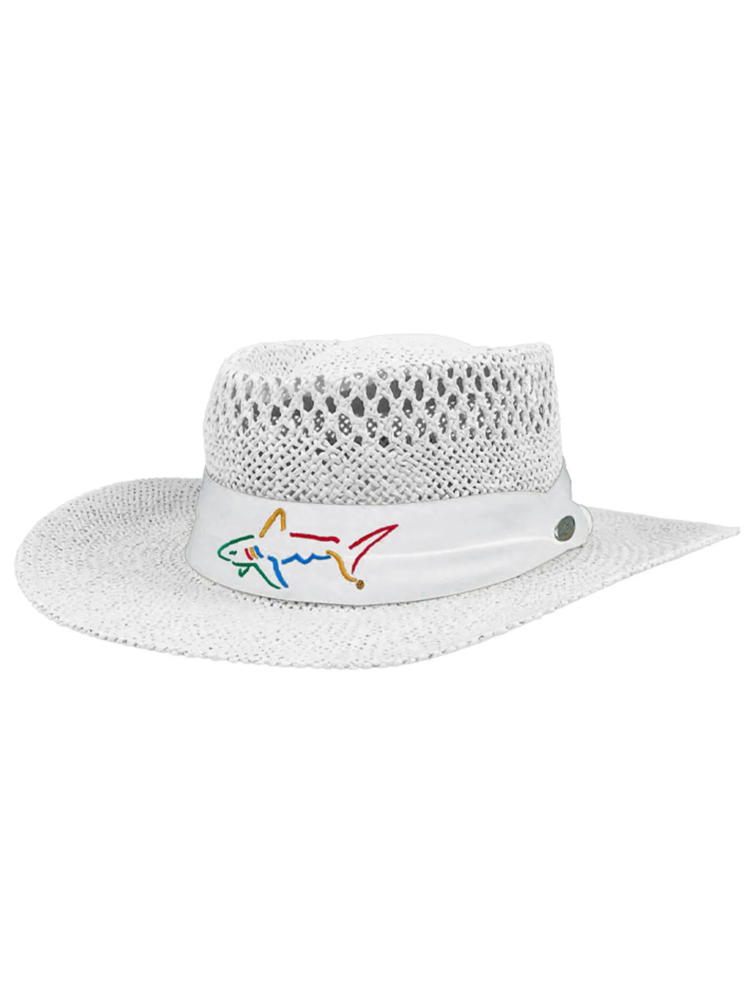 Greg Norman Hats|Signature Straw Hat - White