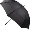 Gustbuster Umbrellas|Pro Series Gold Umbrella 68 Inch Black