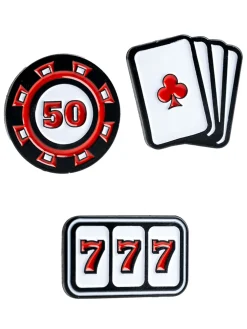 King Pins Golf Ball Markers|Ball Marker Set 3 Pack - Casino